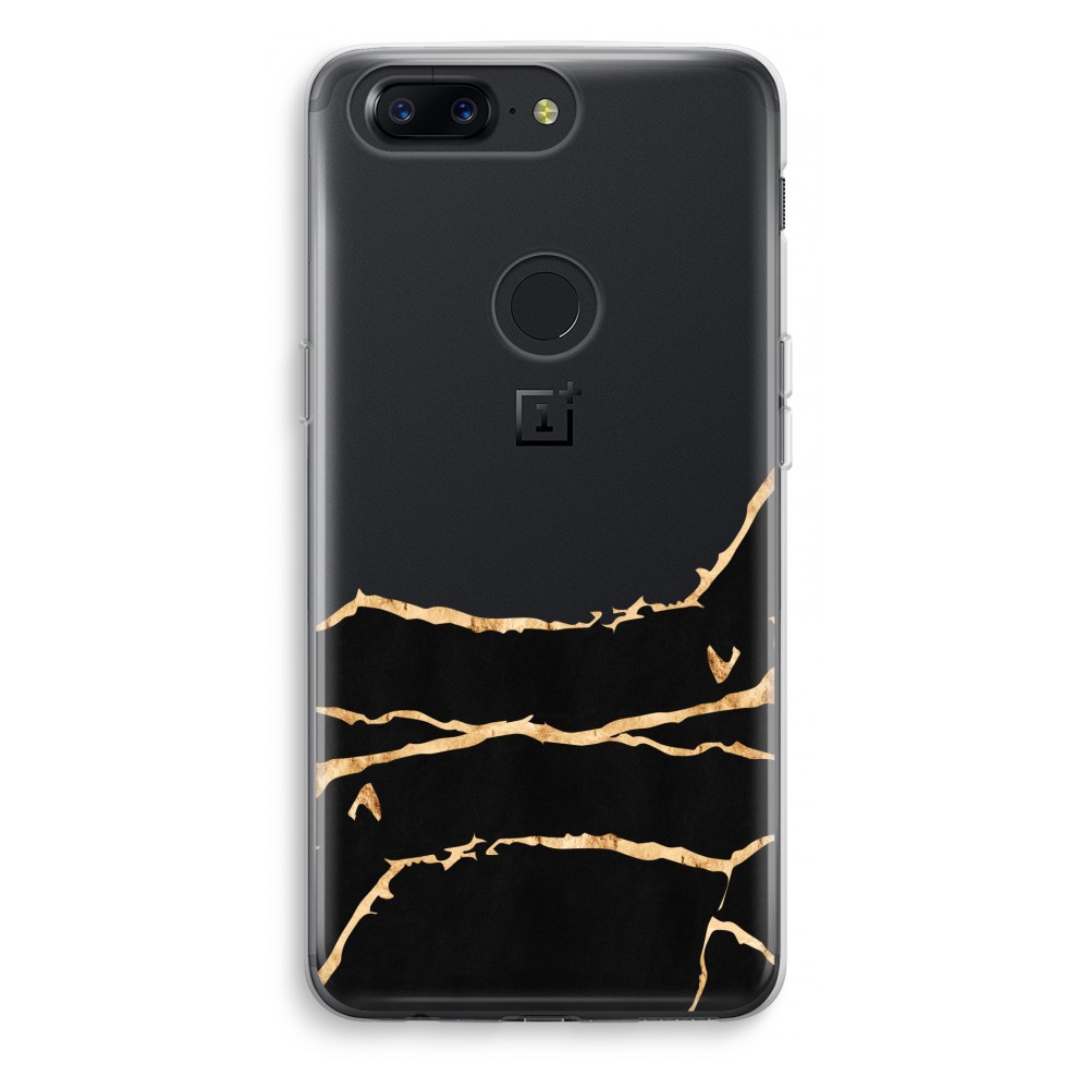 Oneplus 5T Transparant Hoesje Soft Gouden Marmer oneplus kopen in de aanbieding