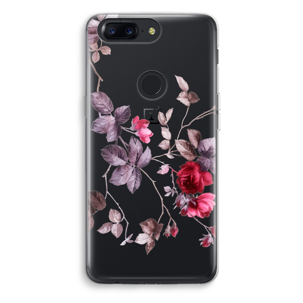 Oneplus 5T Transparant Hoesje Soft Mooie Bloemen oneplus kopen in de aanbieding