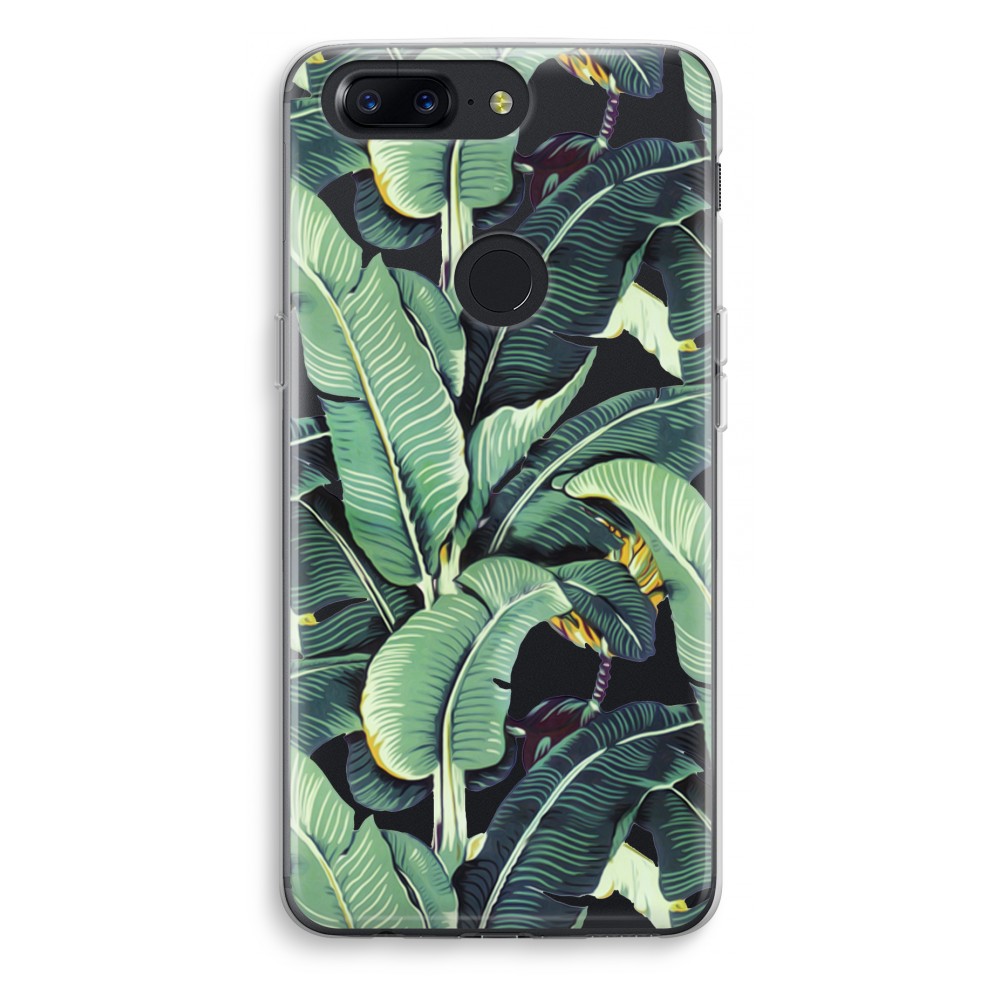Oneplus 5T Transparant Hoesje Soft Bananenbladeren oneplus kopen in de aanbieding