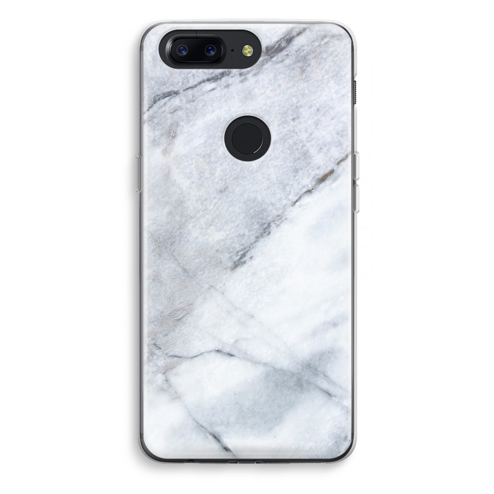 Oneplus 5T Transparant Hoesje Soft Witte Marmer oneplus kopen in de aanbieding