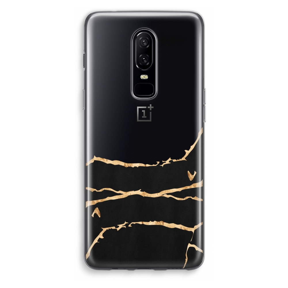 Oneplus 6 Transparant Hoesje Soft Gouden Marmer oneplus kopen in de aanbieding