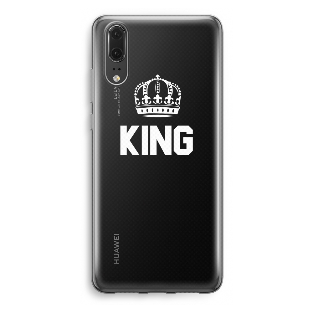 Huawei P20 Transparant Hoesje Soft King Zwart huawei kopen in de aanbieding