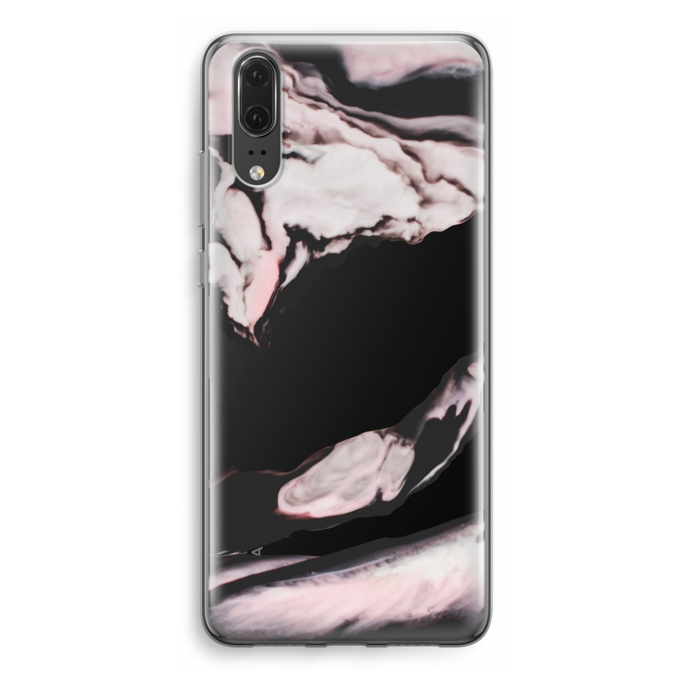 Huawei P20 Transparant Hoesje Soft Roze Stroom huawei kopen in de aanbieding