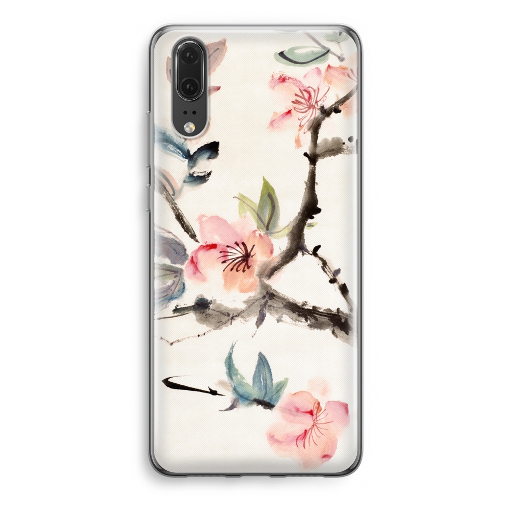 Huawei P20 Transparant Hoesje Soft Japanse Bloemen huawei kopen in de aanbieding Huawei P20 Transparant Hoesje Soft Japanse Bloemen huawei kopen in de aanbieding