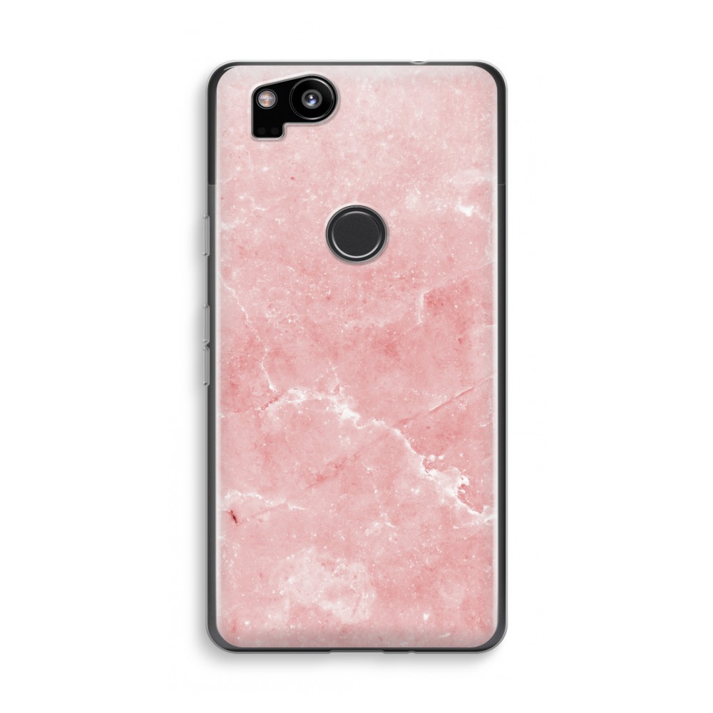 Google Pixel 2 Transparant Hoesje Soft Roze Marmer google kopen in de aanbieding