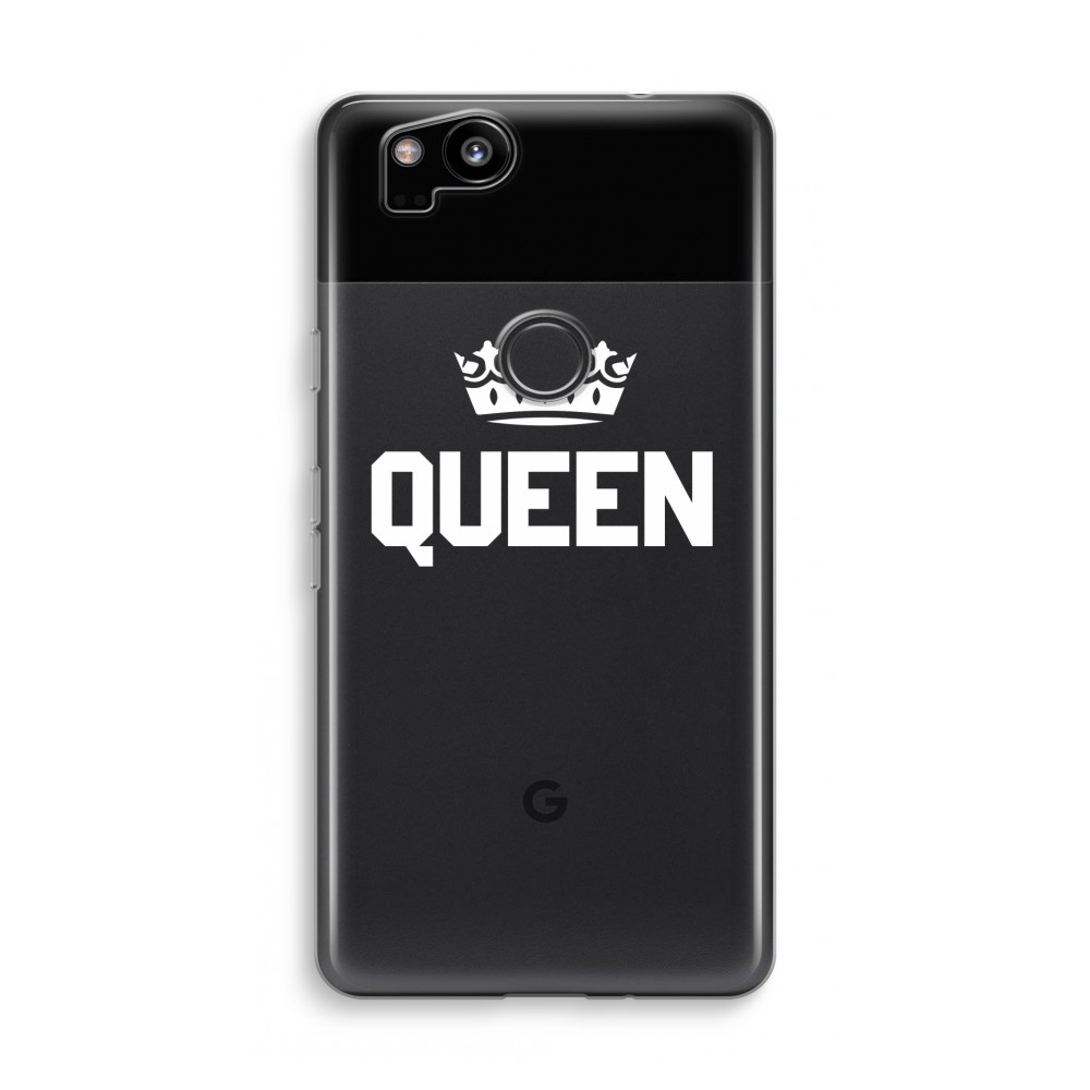 Google Pixel 2 Transparant Hoesje Soft Queen Zwart google kopen in de aanbieding