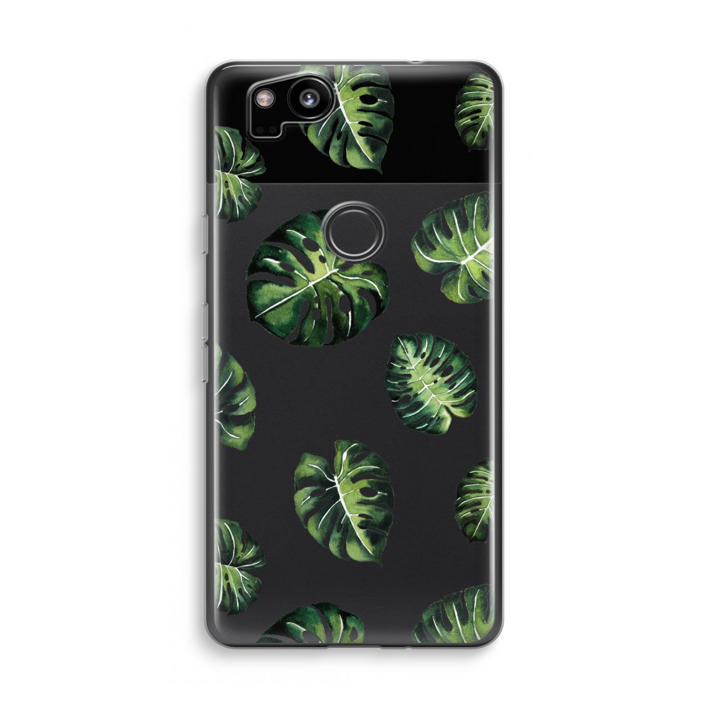 Google Pixel 2 Transparant Hoesje Soft Tropische Bladeren google kopen in de aanbieding Google Pixel 2 Transparant Hoesje Soft Tropische Bladeren google kopen in de aanbieding