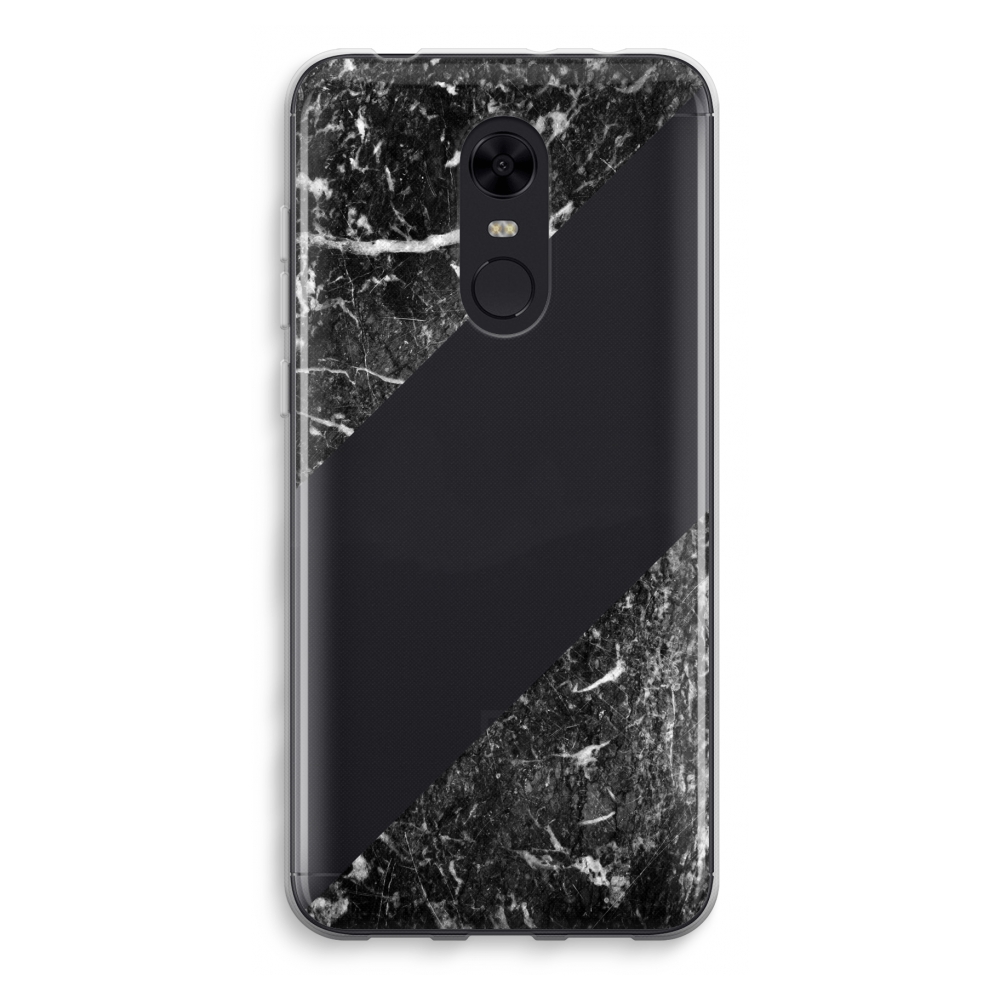 Xiaomi Redmi 5 Transparant Hoesje Soft Zwart Marmer xiaomi kopen in de aanbieding