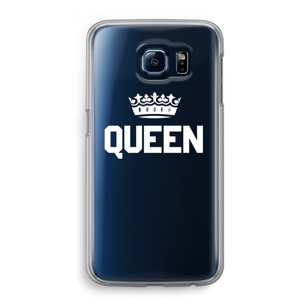 Samsung Galaxy S6 Transparant Hoesje Soft Queen Zwart samsung kopen in de aanbieding