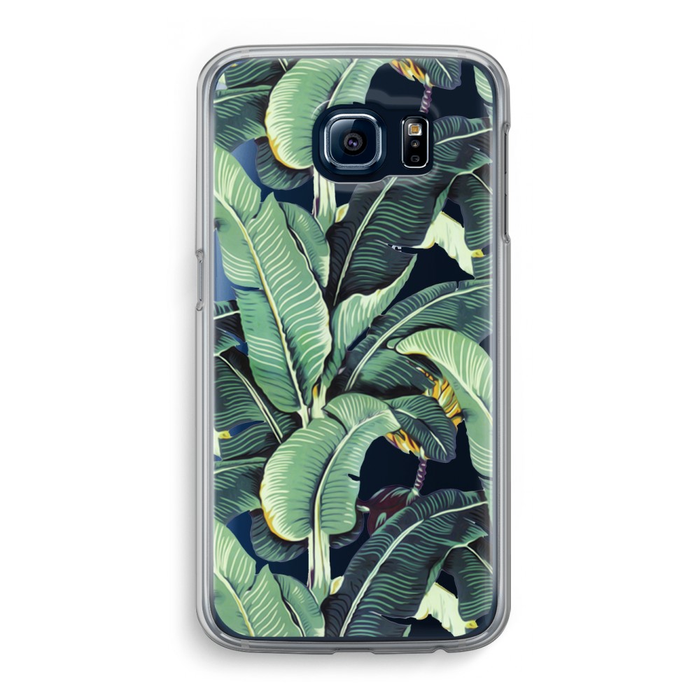 Samsung Galaxy S6 Transparant Hoesje Soft Bananenbladeren samsung kopen in de aanbieding