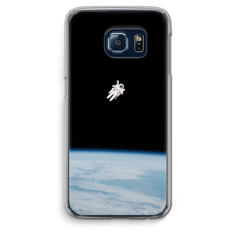 Samsung Galaxy S6 Edge Transparant Hoesje Soft Alone In Space samsung kopen in de aanbieding