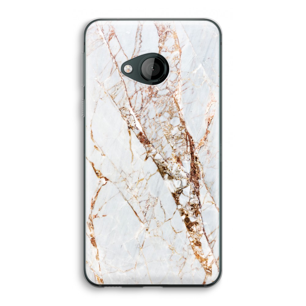 Htc Je Play Transparant Hoesje Soft Goud Marmer htc kopen in de aanbieding