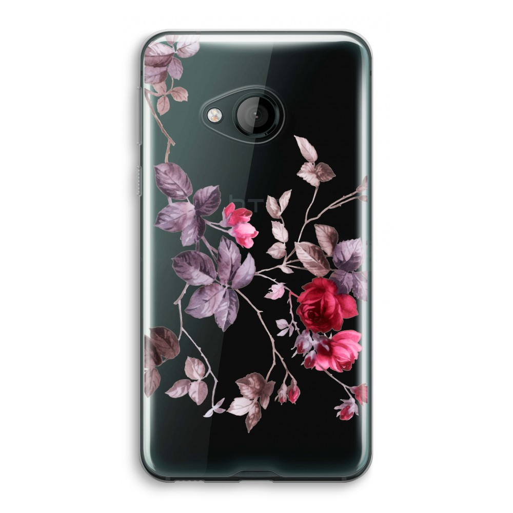 Htc Je Play Transparant Hoesje Soft Mooie Bloemen htc kopen in de aanbieding