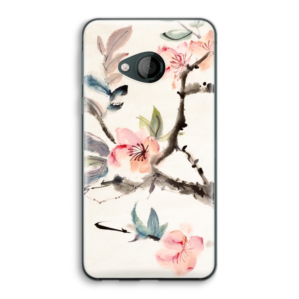 Htc Je Play Transparant Hoesje Soft Japanse Bloemen htc kopen in de aanbieding