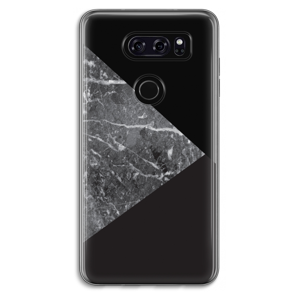 Lg V30 Transparant Hoesje Soft Combinatie Marmer lg kopen in de aanbieding