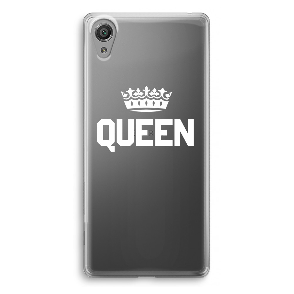Sony Xperia Xa1 Transparant Hoesje Soft Queen Zwart sony kopen in de aanbieding
