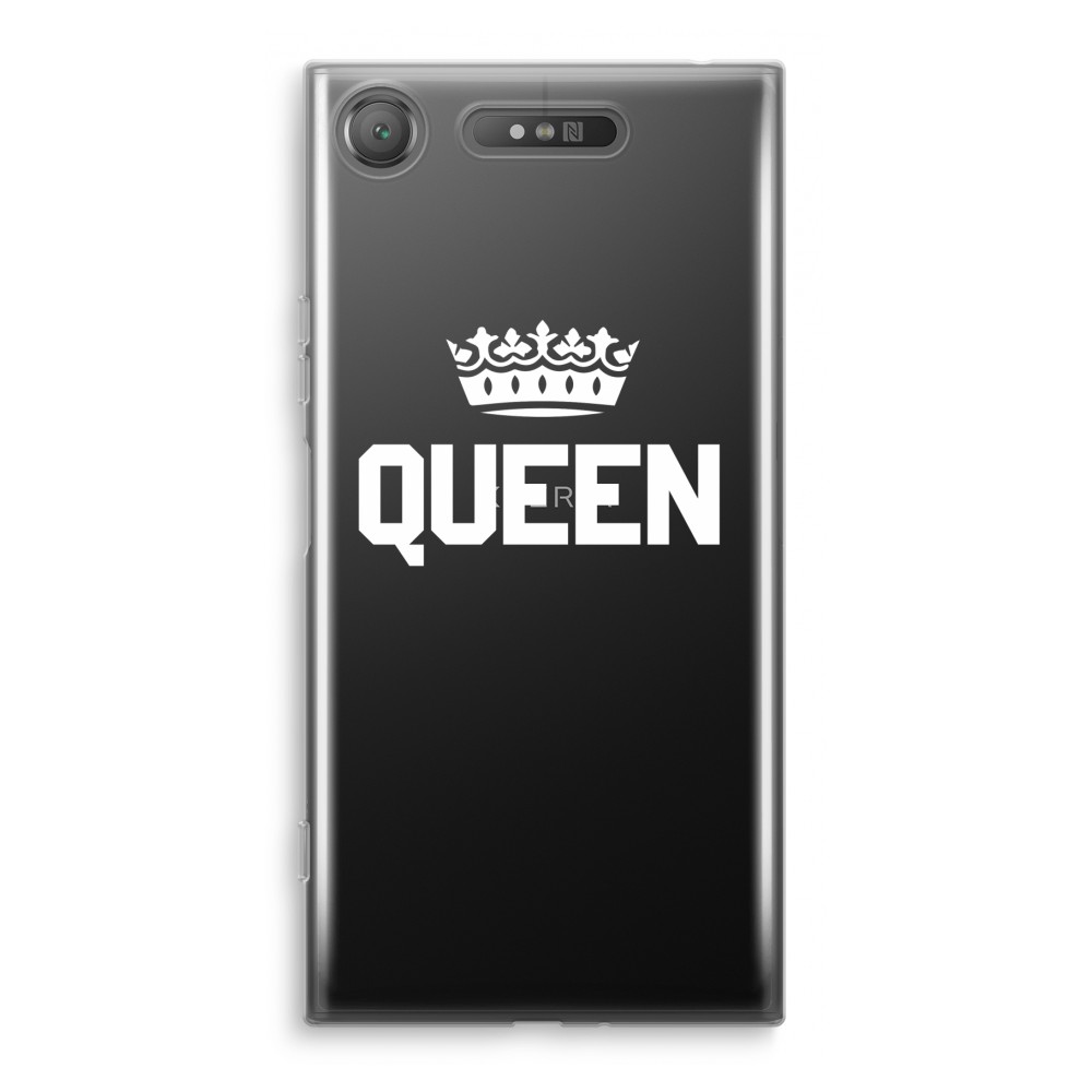 Sony Xperia Xz1 Transparant Hoesje Soft Queen Zwart sony kopen in de aanbieding