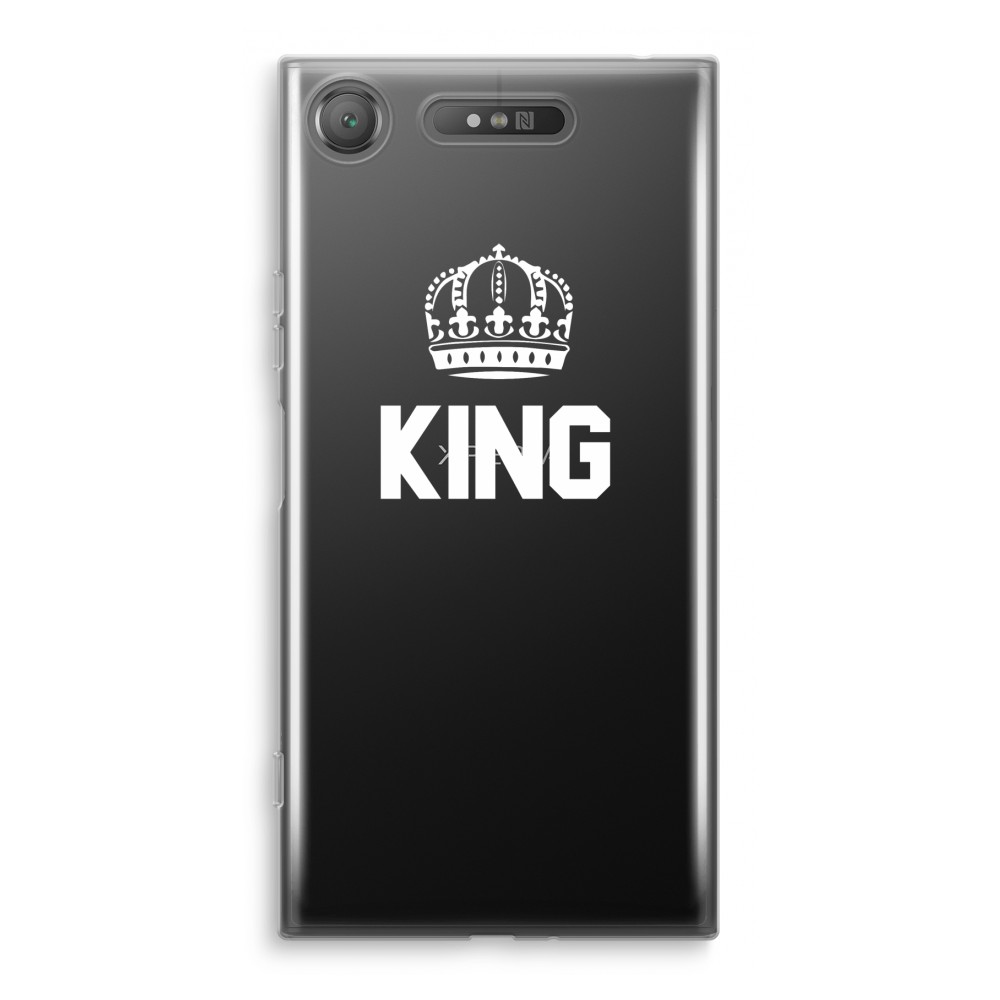 Sony Xperia Xz1 Transparant Hoesje Soft King Zwart sony kopen in de aanbieding