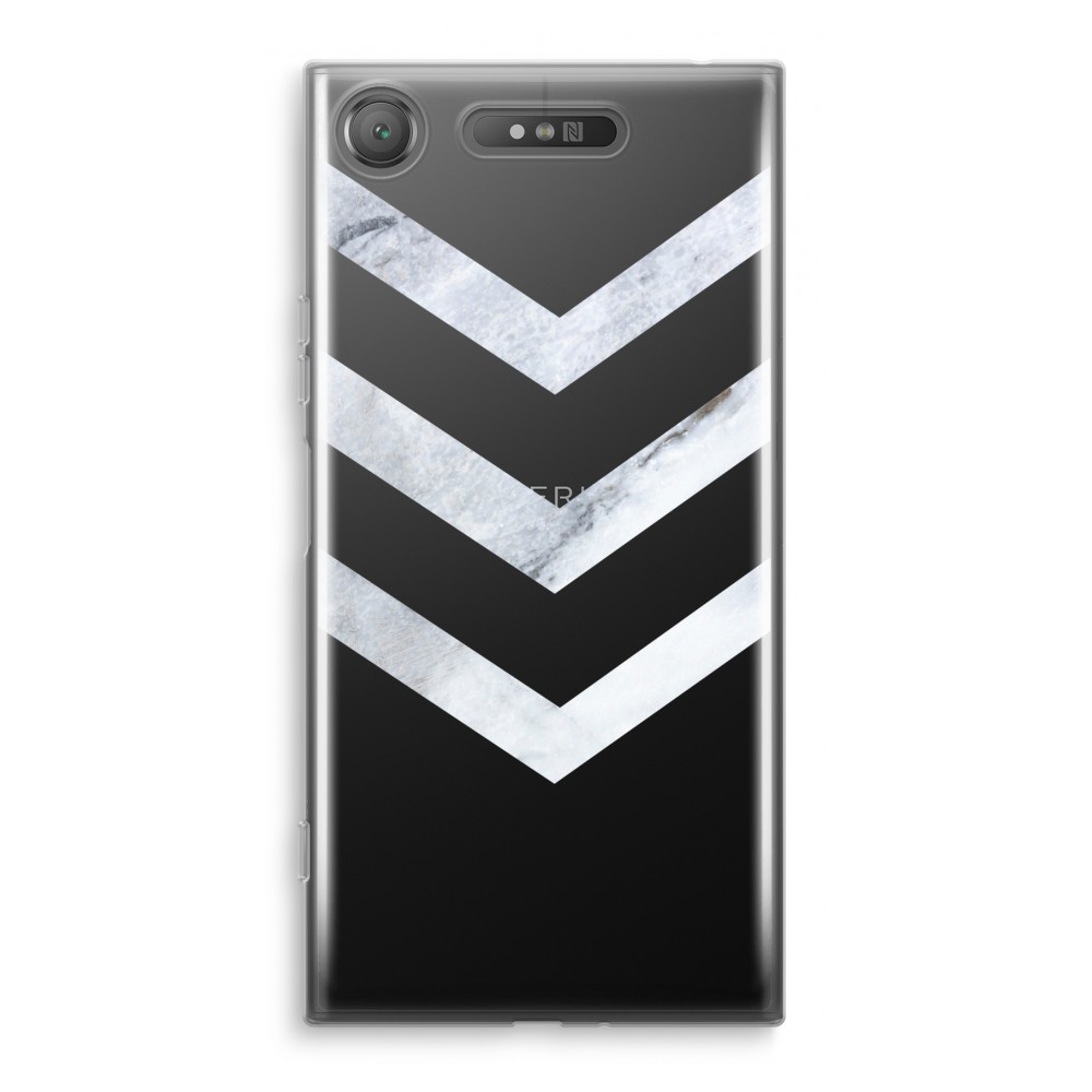 Sony Xperia Xz1 Transparant Hoesje Soft Marmeren Pijlen sony kopen in de aanbieding