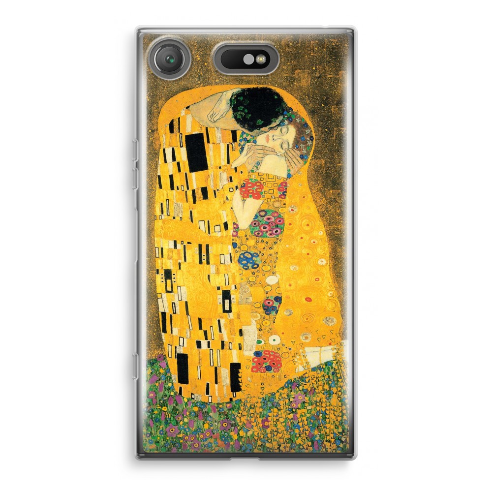 Sony Xperia Xz1 Compact Transparant Hoesje Soft Der Kuss sony kopen in de aanbieding