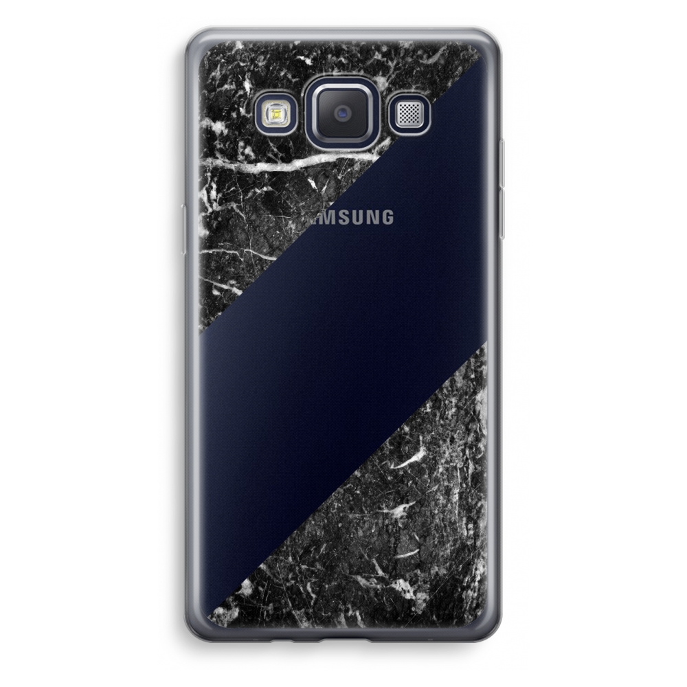 Samsung Galaxy A5 2015 Transparant Hoesje Soft Zwart Marmer samsung kopen in de aanbieding