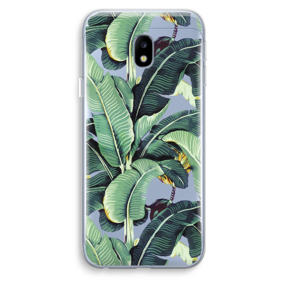 Samsung Galaxy J3 2017 Transparant Hoesje Soft Bananenbladeren samsung kopen in de aanbieding