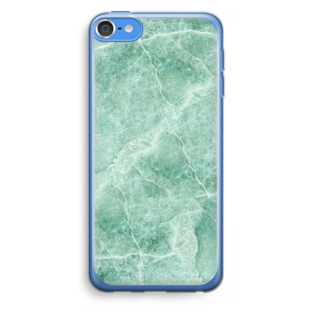 Apple Ipod Touch 6 Transparant Hoesje Soft Groen Marmer apple kopen in de aanbieding