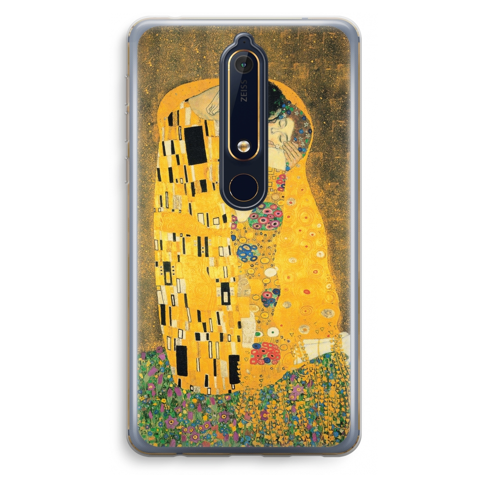 Nokia 6 2018 Transparant Hoesje Soft Der Kuss nokia kopen in de aanbieding