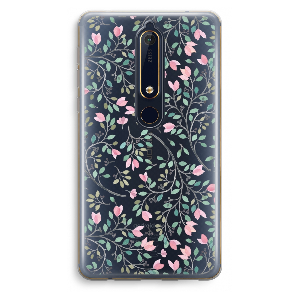 Nokia 6 2018 Transparant Hoesje Soft Sierlijke Bloemen nokia kopen in de aanbieding Nokia 6 2018 Transparant Hoesje Soft Sierlijke Bloemen nokia kopen in de aanbieding