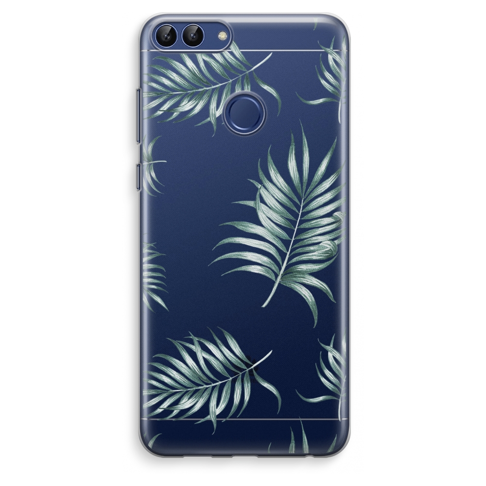 Huawei P Smart 2018 Transparant Hoesje Soft Simple Leaves huawei kopen in de aanbieding