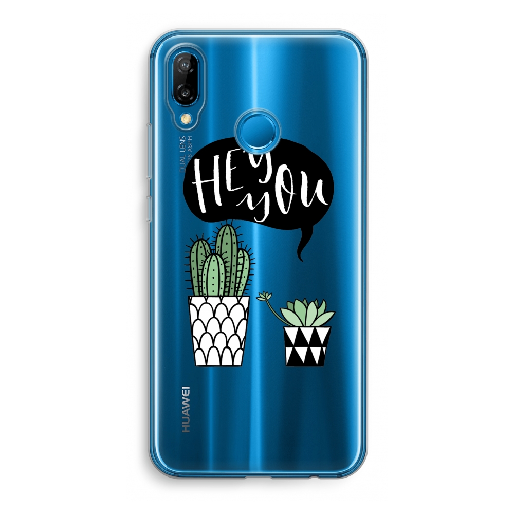 Huawei P20 Lite Transparant Hoesje Soft Hey You Cactus huawei kopen in de aanbieding Huawei P20 Lite Transparant Hoesje Soft Hey You Cactus huawei kopen in de aanbieding