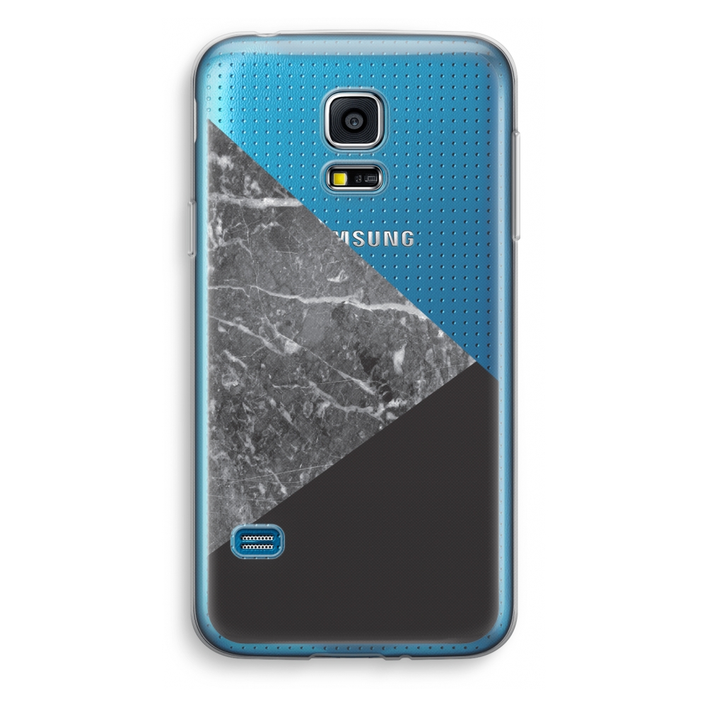Samsung Galaxy S5 Mini Transparant Hoesje Soft Combinatie Marmer samsung kopen in de aanbieding