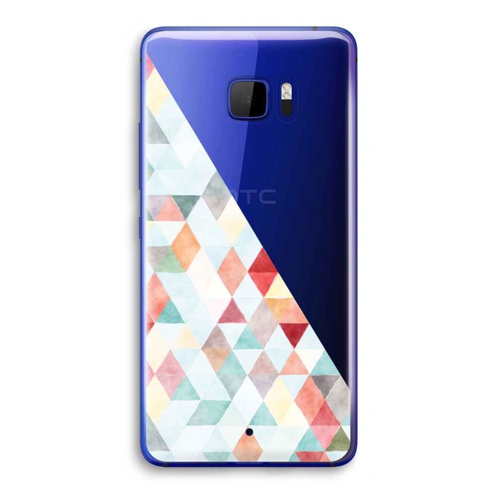 Htc Je Ultra Transparant Hoesje Soft Gekleurde Driehoekjes Pastel htc kopen in de aanbieding