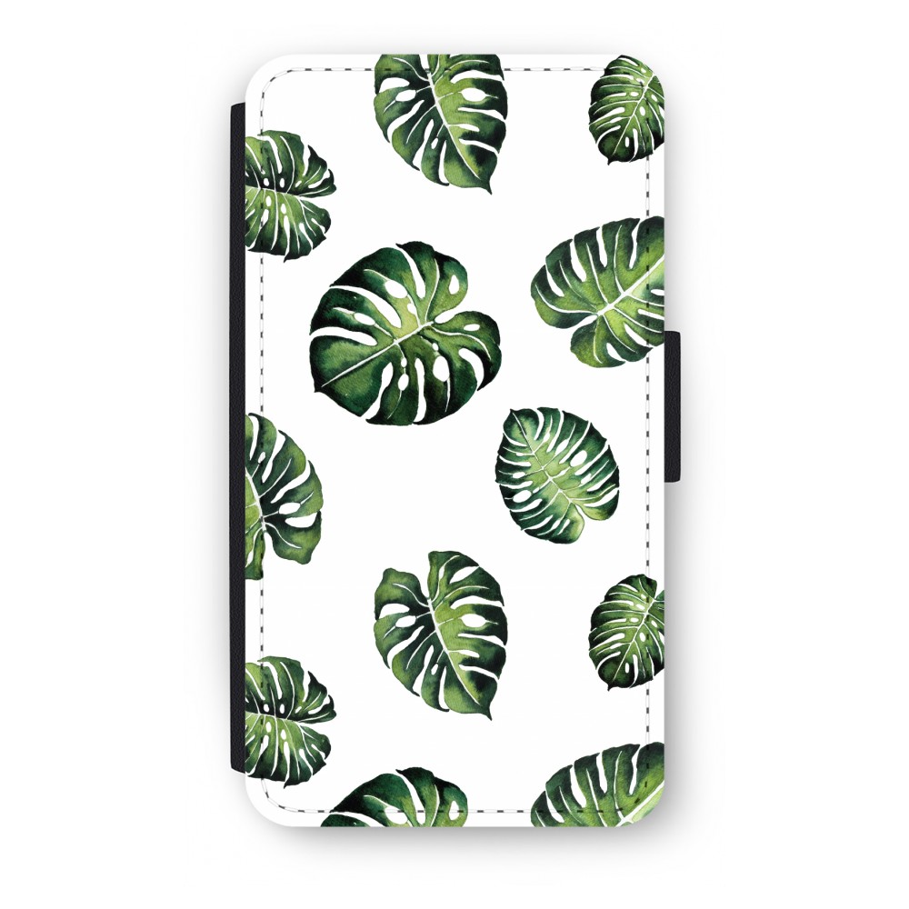 Samsung Galaxy A3 2016 Flip Hoesje Tropische Bladeren samsung kopen in de aanbieding