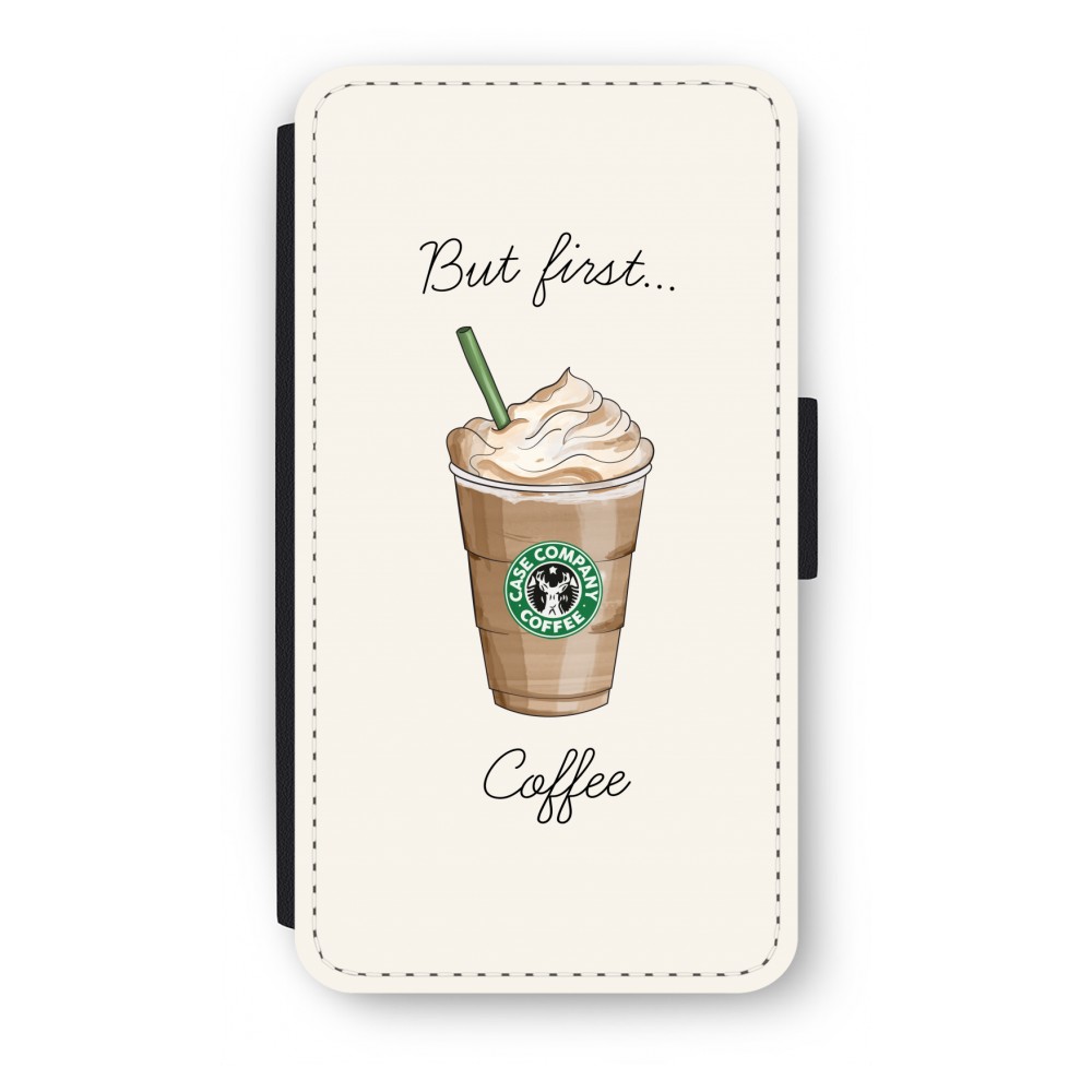 Samsung Galaxy A3 2017 Flip Hoesje But First Coffee samsung kopen in de aanbieding