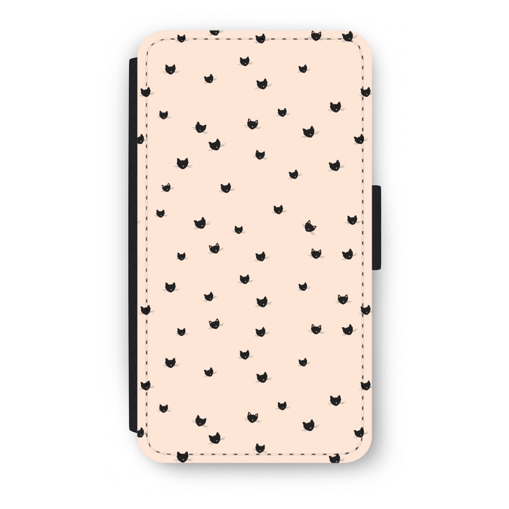 Samsung Galaxy A3 2017 Flip Hoesje Kleine Kattenkopjes samsung kopen in de aanbieding