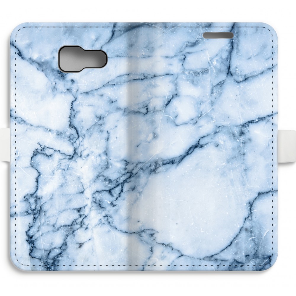 Samsung Galaxy A5 2016 Volledig Geprint Flip Hoesje Blauw Marmer samsung kopen in de aanbieding
