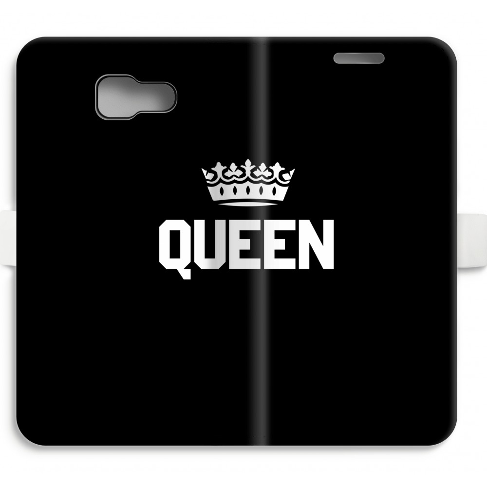 Samsung Galaxy A5 2016 Volledig Geprint Flip Hoesje Queen Zwart samsung kopen in de aanbieding