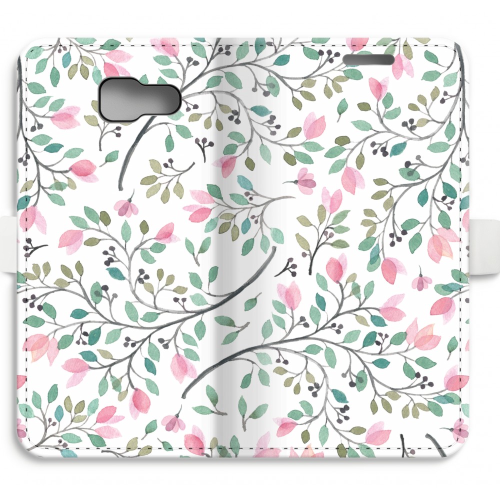 Samsung Galaxy A5 2016 Volledig Geprint Flip Hoesje Sierlijke Bloemen samsung kopen in de aanbieding