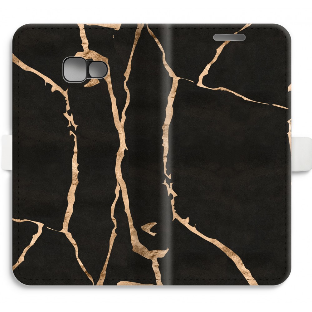 Samsung Galaxy A5 2017 Volledig Geprint Flip Hoesje Gouden Marmer samsung kopen in de aanbieding