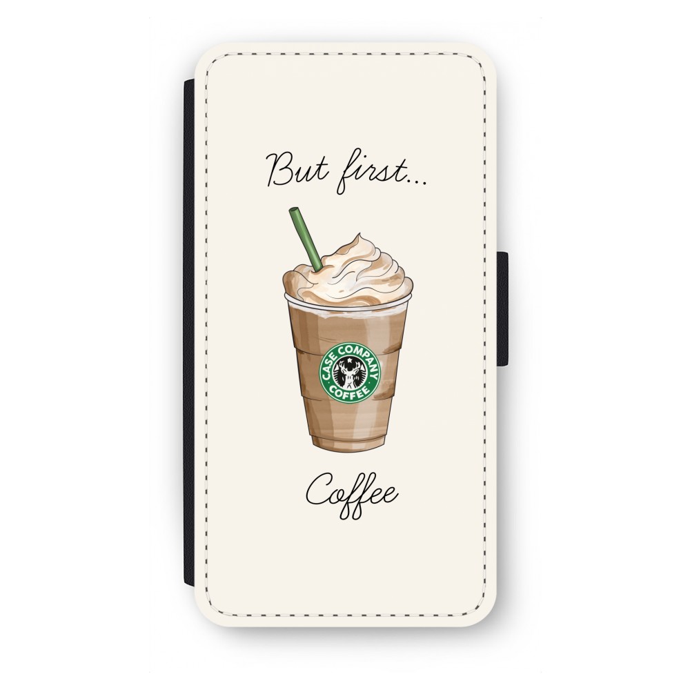 Samsung Galaxy J5 2016 Flip Hoesje But First Coffee samsung kopen in de aanbieding