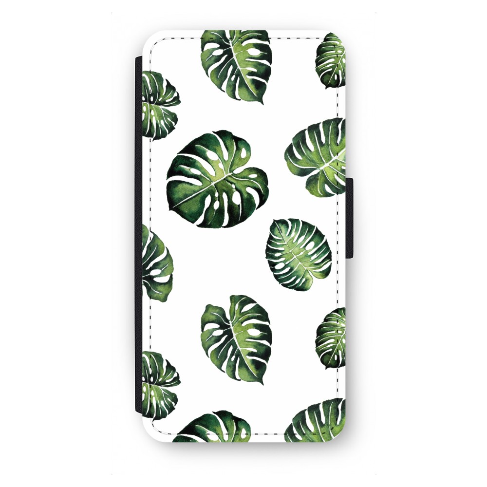 Samsung Galaxy S7 Flip Hoesje Tropische Bladeren samsung kopen in de aanbieding