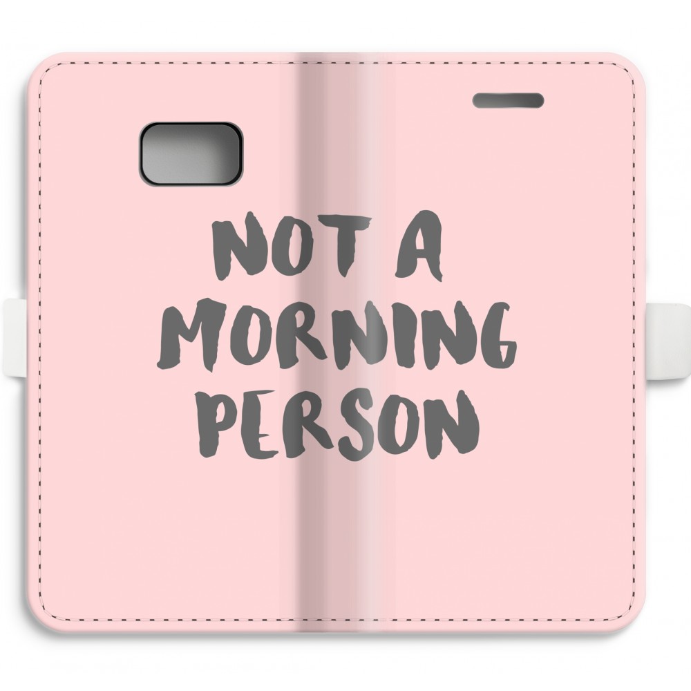 Samsung Galaxy S7 Volledig Geprint Flip Hoesje Morning Person samsung kopen in de aanbieding