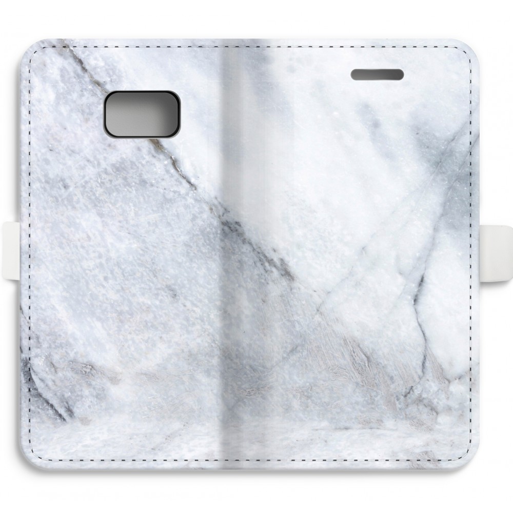 Samsung Galaxy S7 Volledig Geprint Flip Hoesje Witte Marmer samsung kopen in de aanbieding