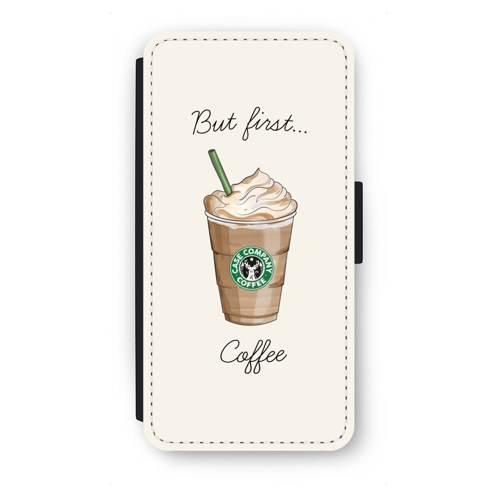 Samsung Galaxy S7 Edge Flip Hoesje But First Coffee samsung kopen in de aanbieding