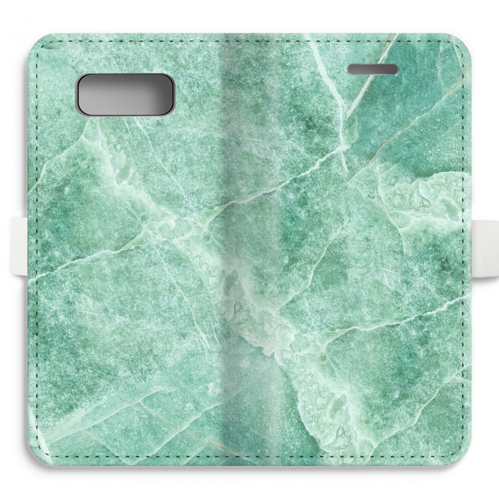 Samsung Galaxy S8 Volledig Geprint Flip Hoesje Groen Marmer samsung kopen in de aanbieding