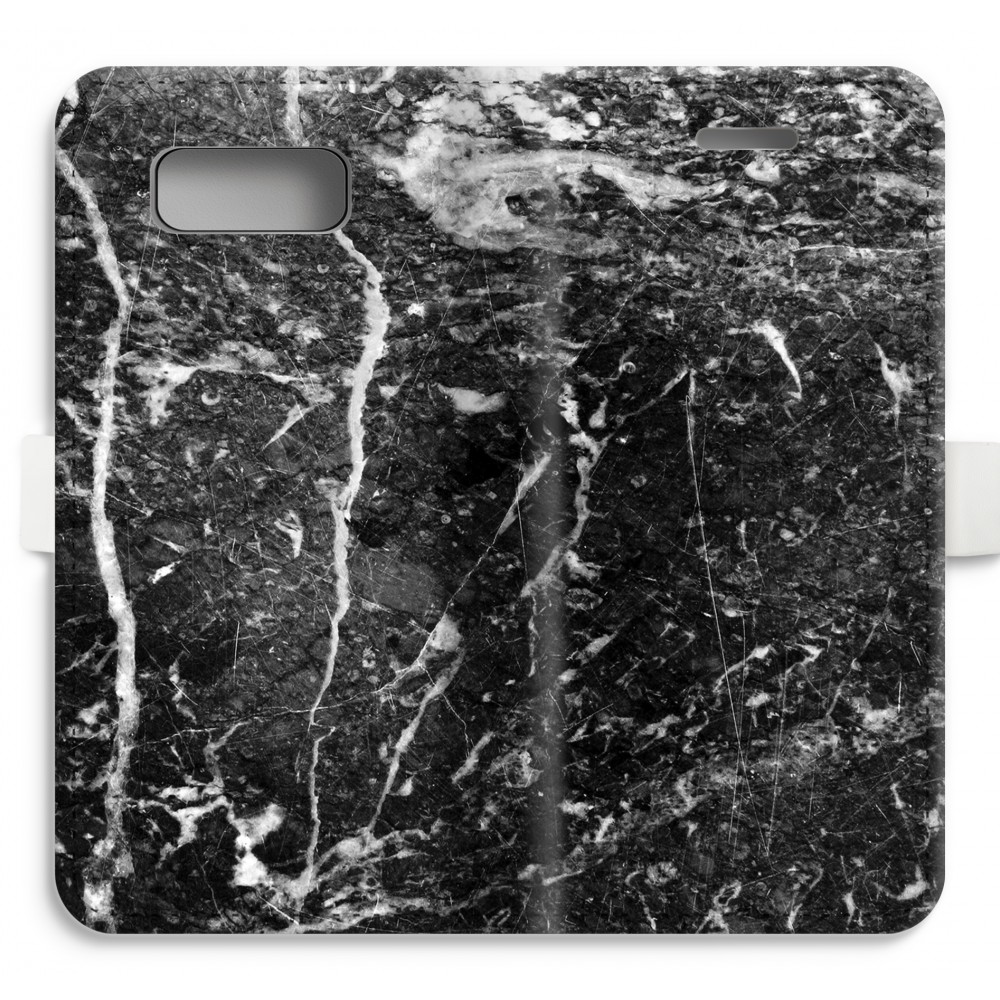 Samsung Galaxy S8 Volledig Geprint Flip Hoesje Zwart Marmer samsung kopen in de aanbieding