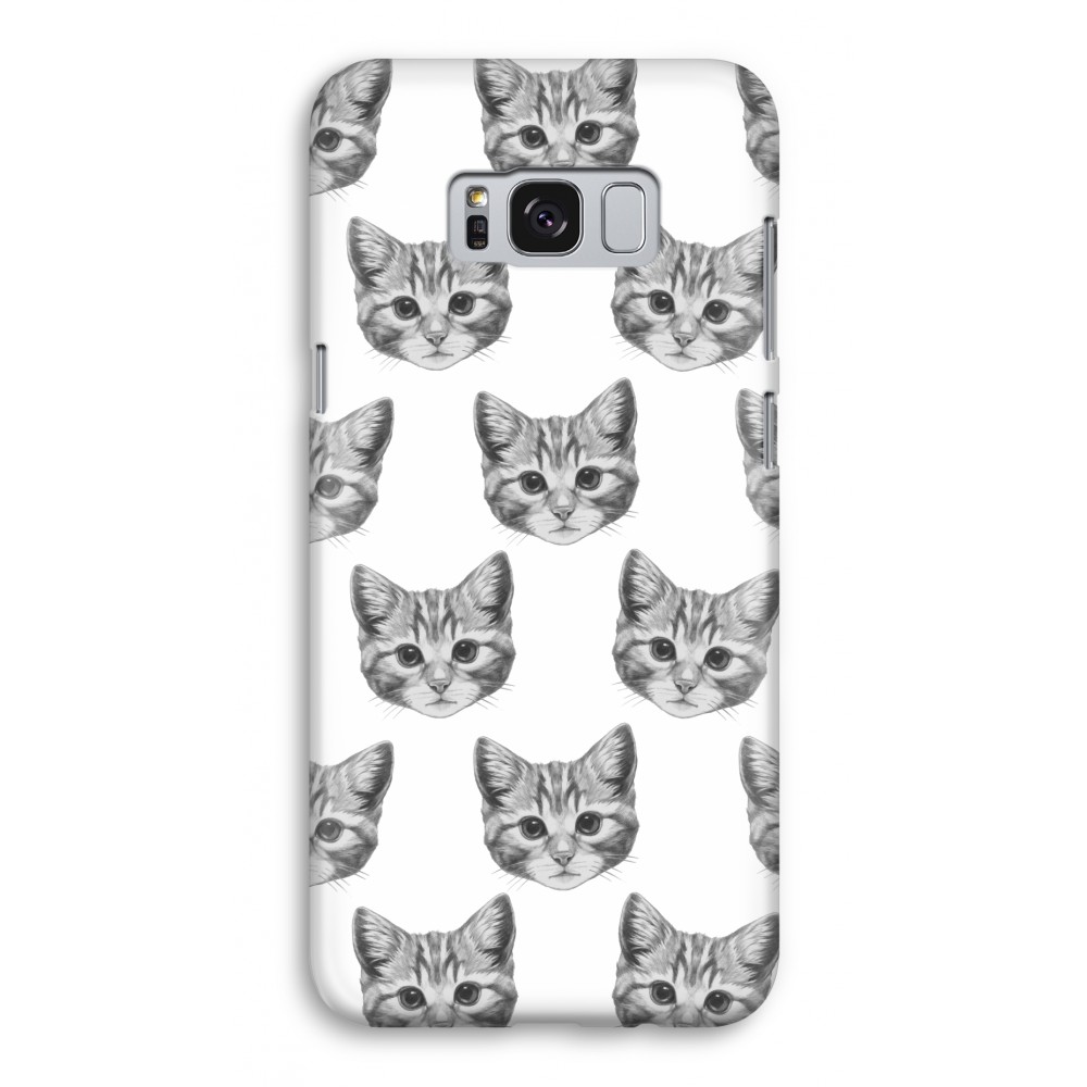 Samsung Galaxy S8 Volledig Geprint Hoesje Hard Glossy Kitten samsung kopen in de aanbieding