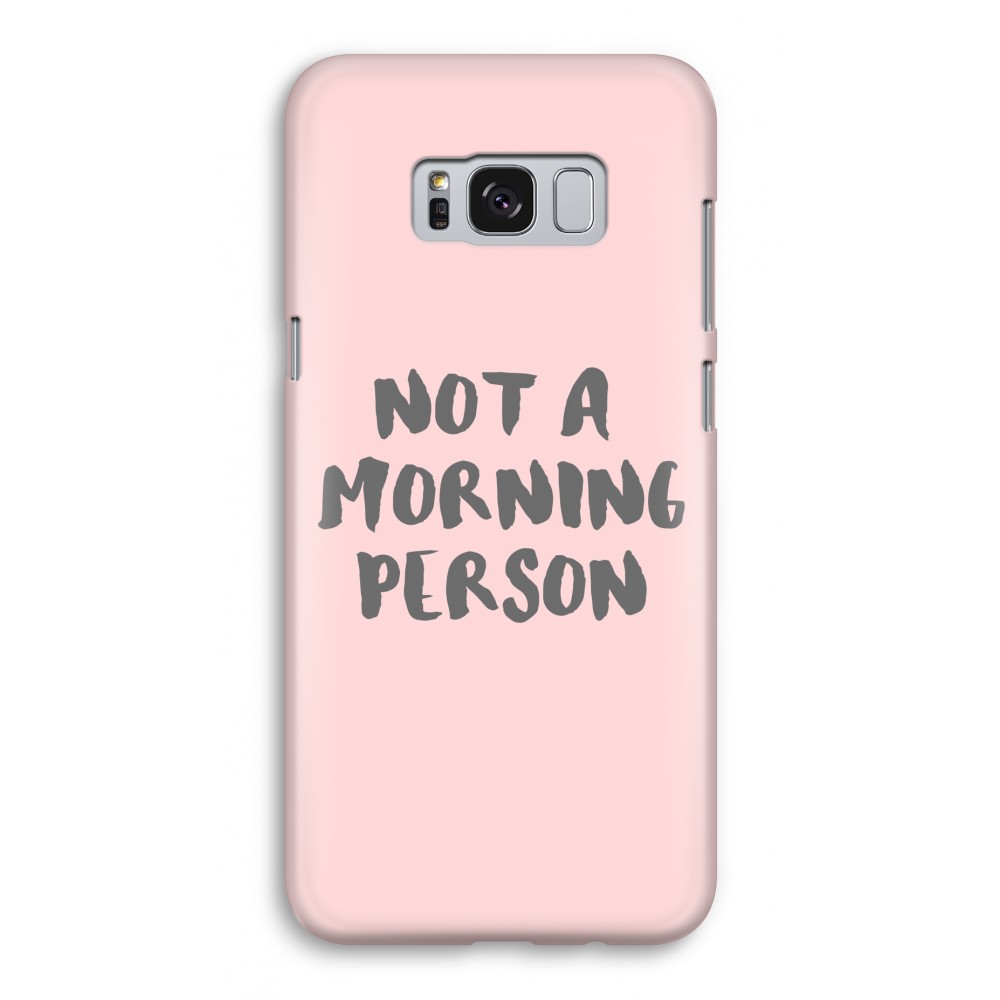 Samsung Galaxy S8 Volledig Geprint Hoesje Hard Glossy Morning Person samsung kopen in de aanbieding