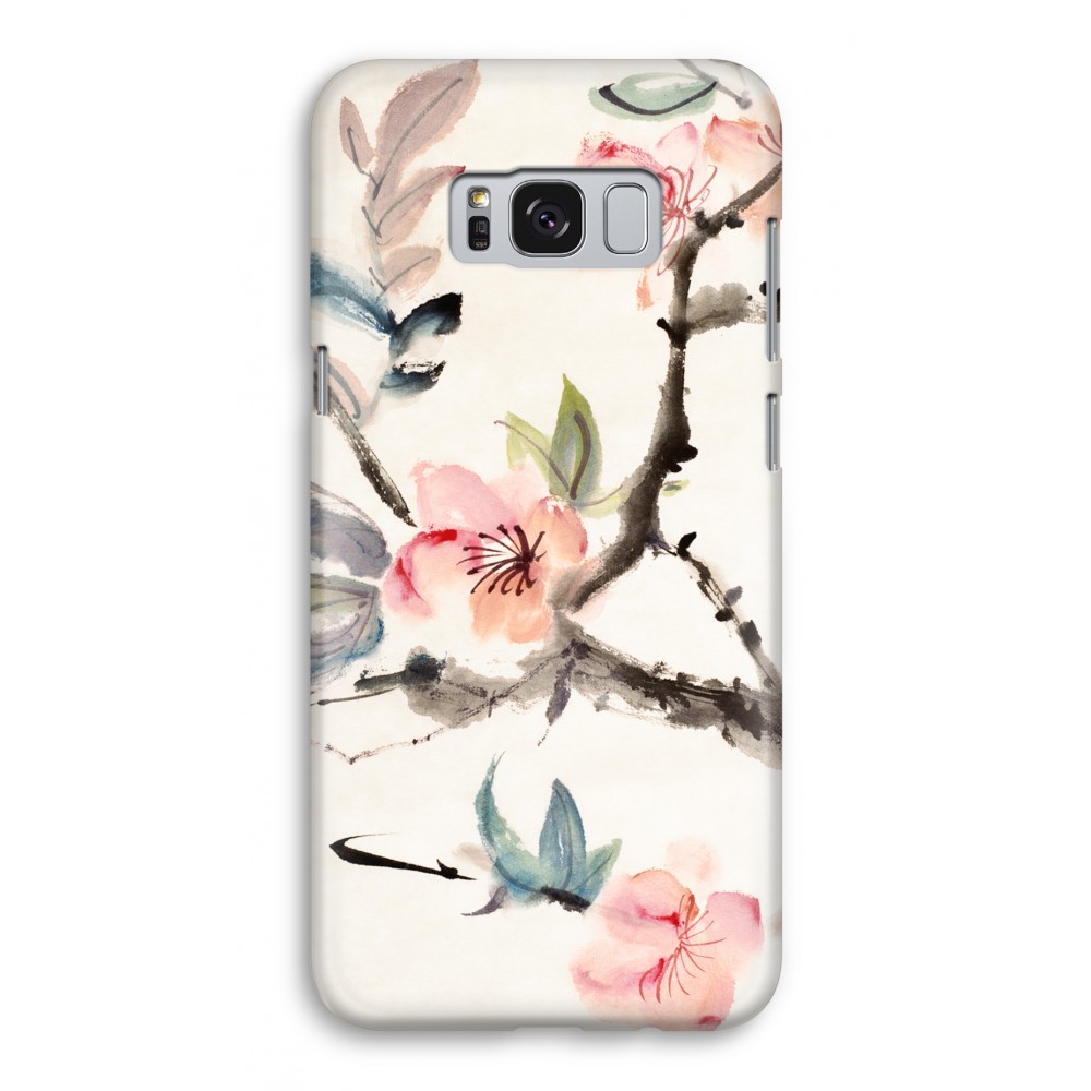 Samsung Galaxy S8 Volledig Geprint Hoesje Hard Glossy Japanse Bloemen samsung kopen in de aanbieding